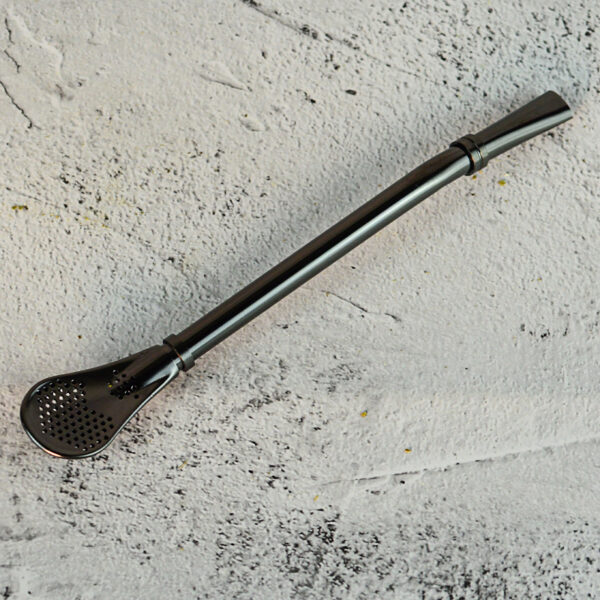 Bombilla Cuchara (15,5cm) FEKETE